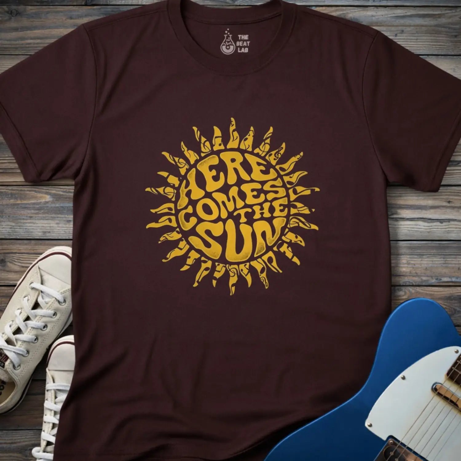 Here Comes the Sun T-shirt - Dark Chocolate / S - T-Shirt