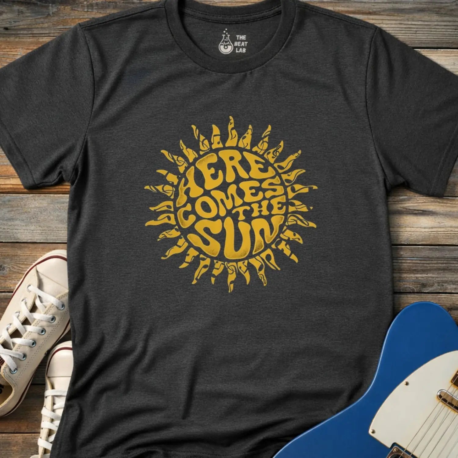 Here Comes the Sun T-shirt - Dark Heather Grey / S - T-Shirt