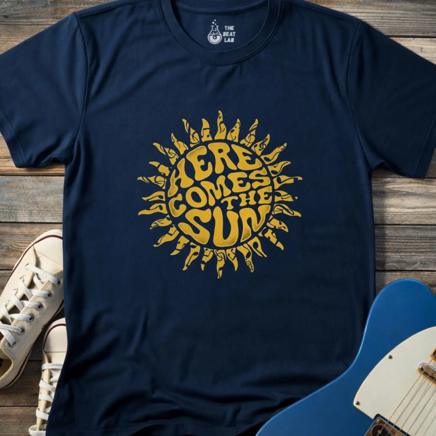 Here Comes the Sun T-shirt - Navy / S - T-Shirt