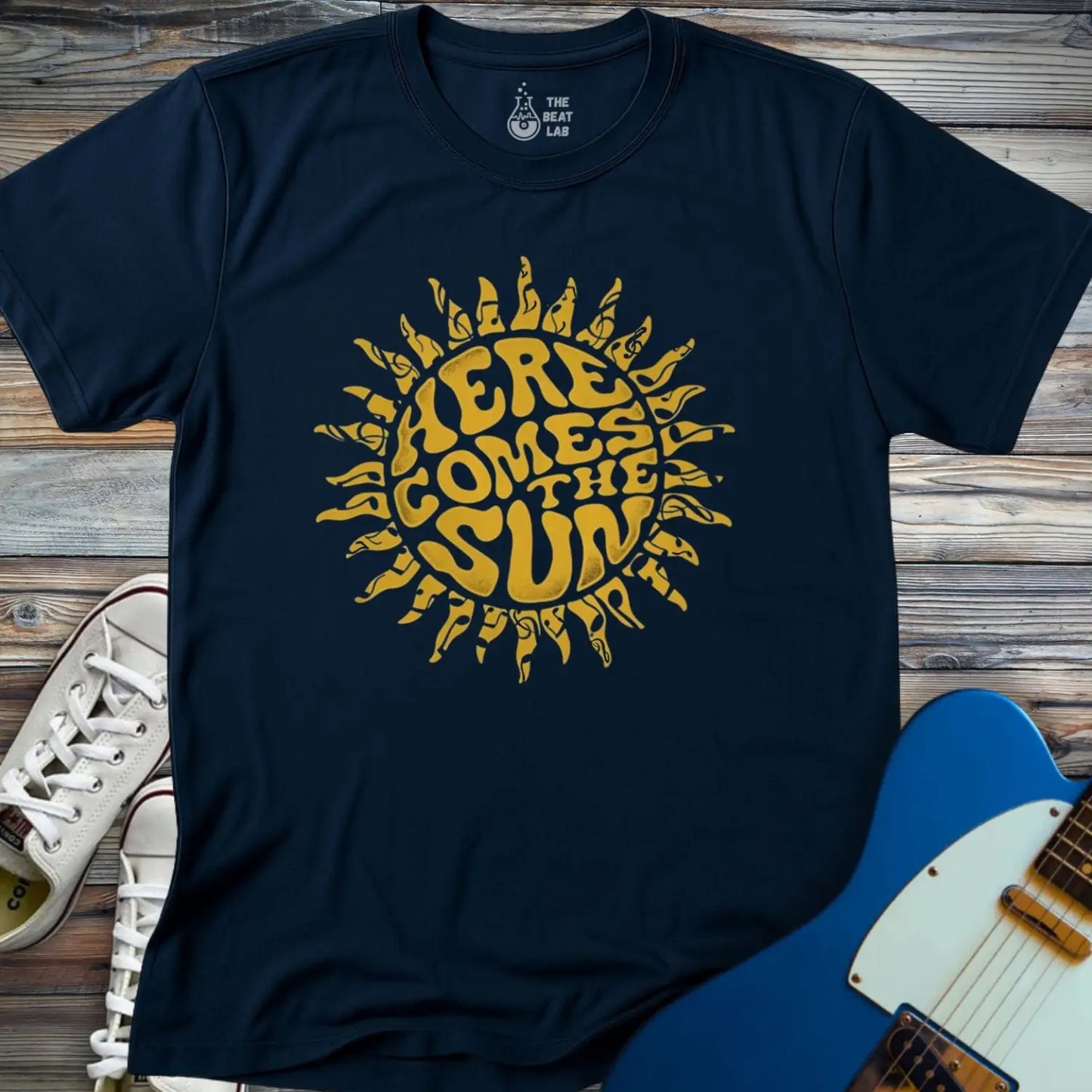 Here Comes the Sun T-shirt - Navy / S - T-Shirt