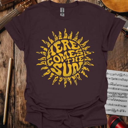 Here Comes the Sun T-shirt - S / Dark Chocolate - T-Shirt