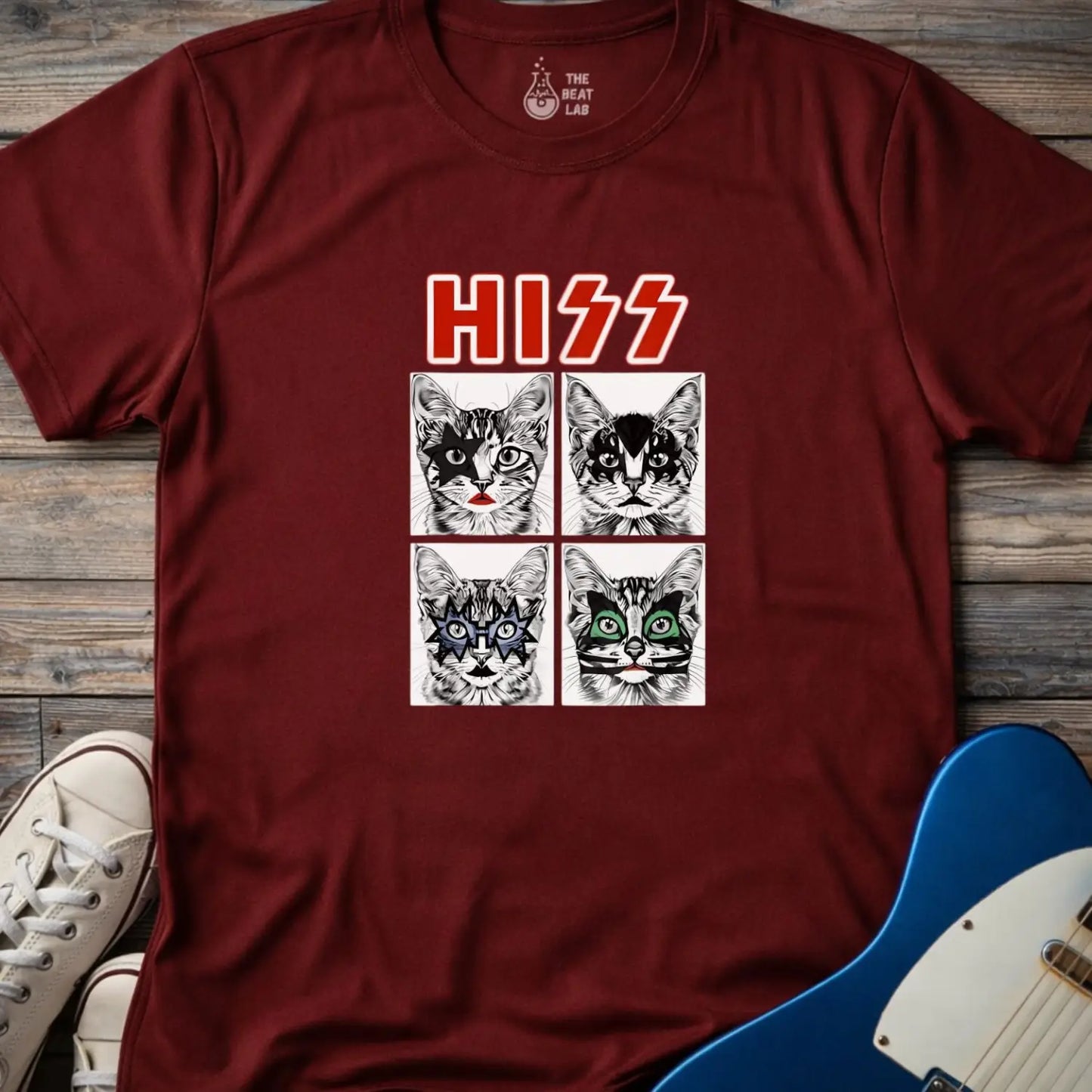 Hiss T-shirt - Maroon / S - T-Shirt