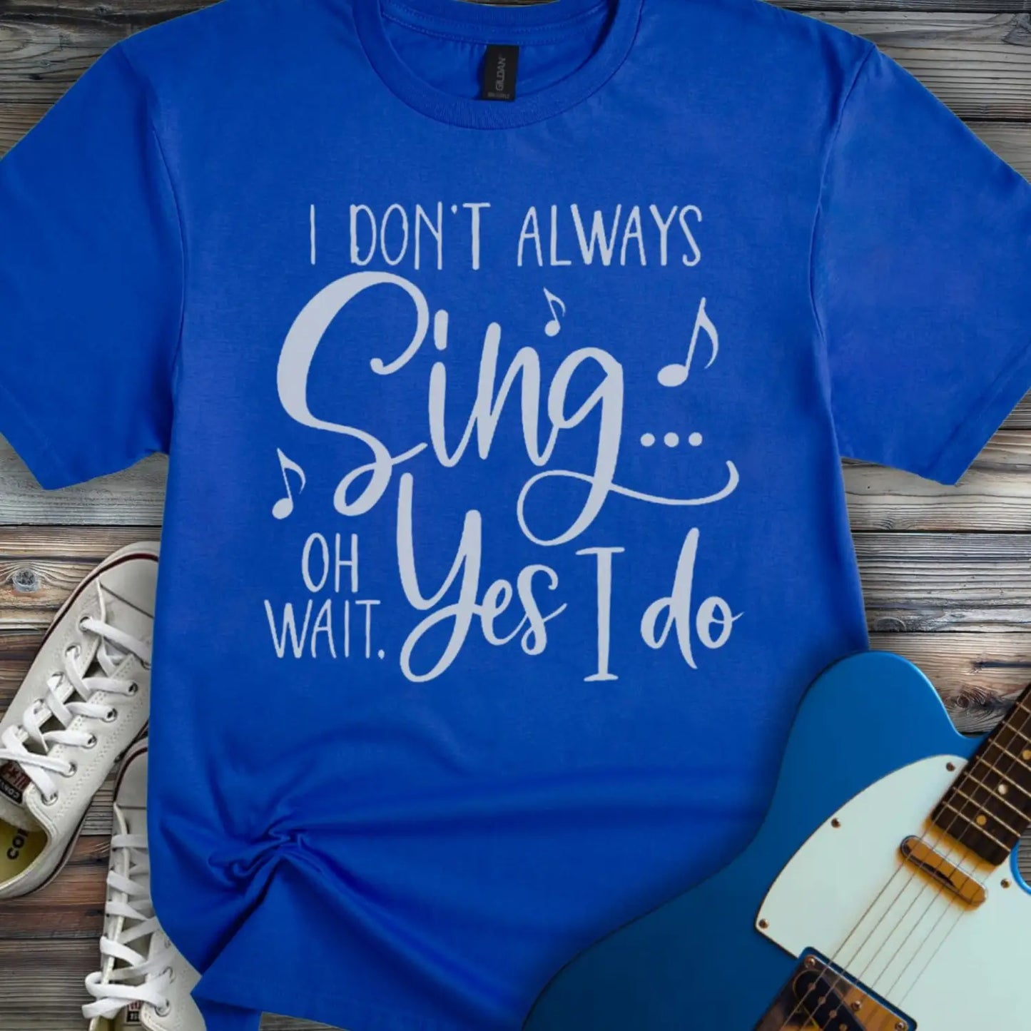 I Don’t Always Sing T-shirt - Royal / S - T-Shirt