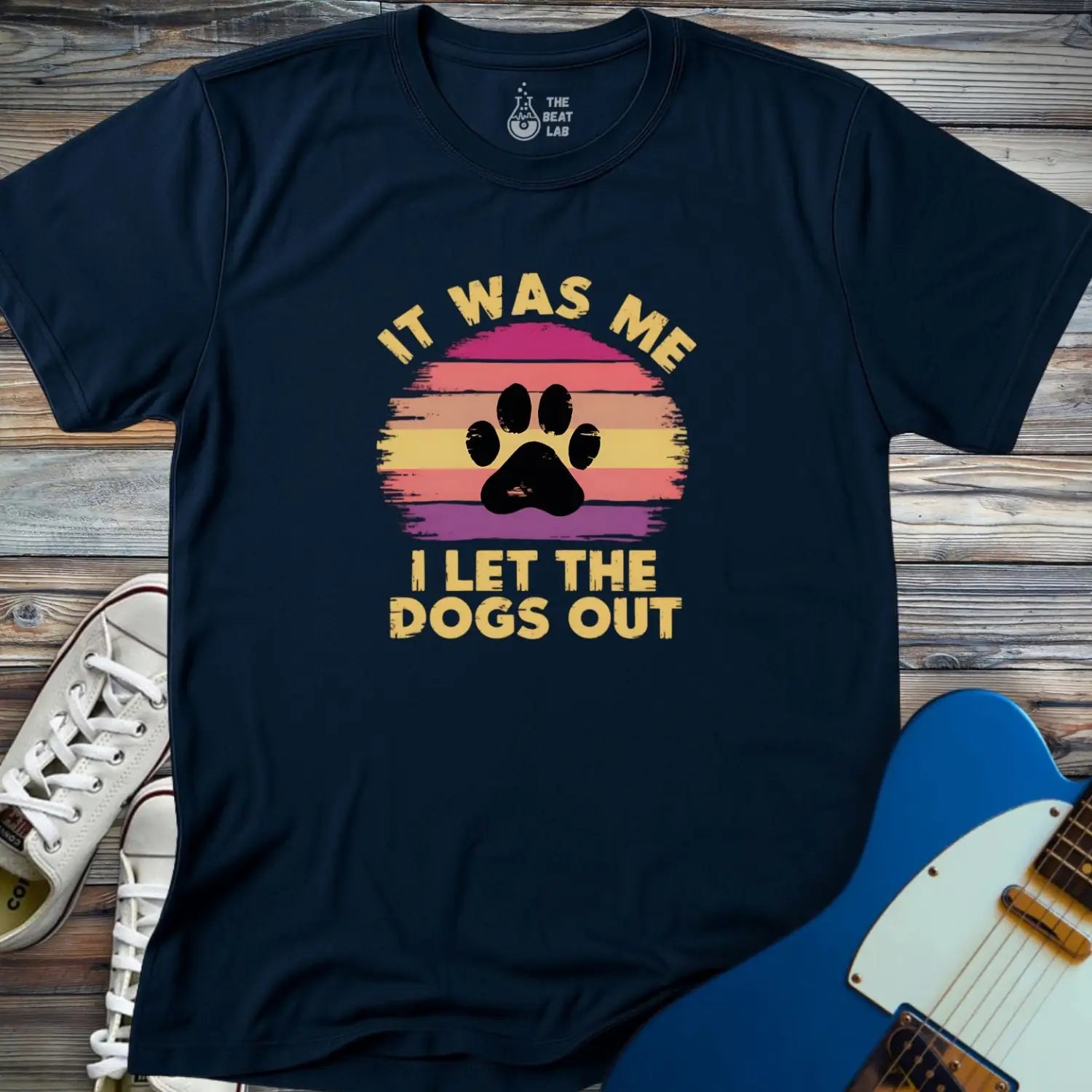 I Let The Dogs Out (II) T-shirt - Navy / S - T-Shirt
