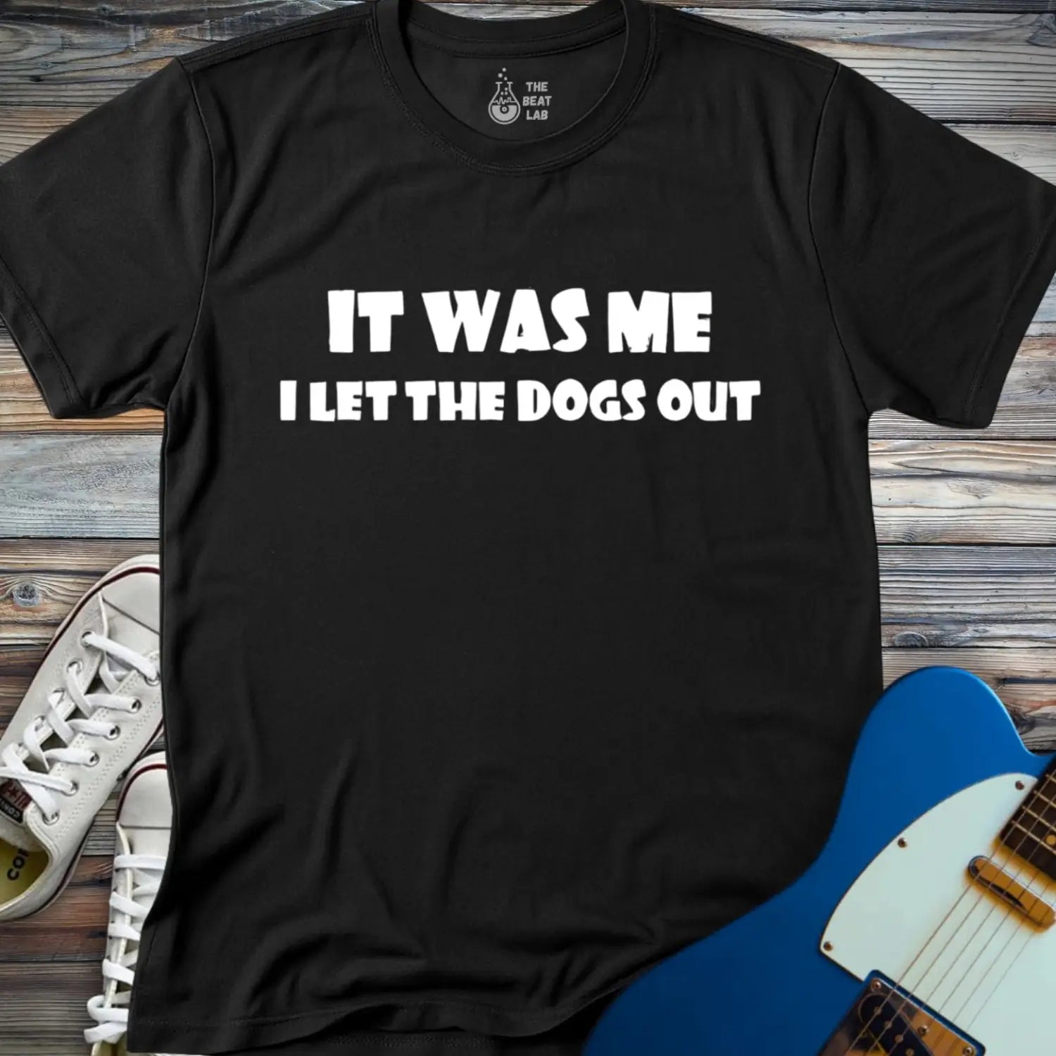 I Let the Dogs Out T-shirt - Black / S - T-Shirt