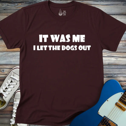 I Let the Dogs Out T-shirt - Dark Chocolate / S - T-Shirt