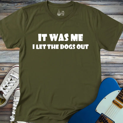 I Let the Dogs Out T-shirt - Military Green / S - T-Shirt