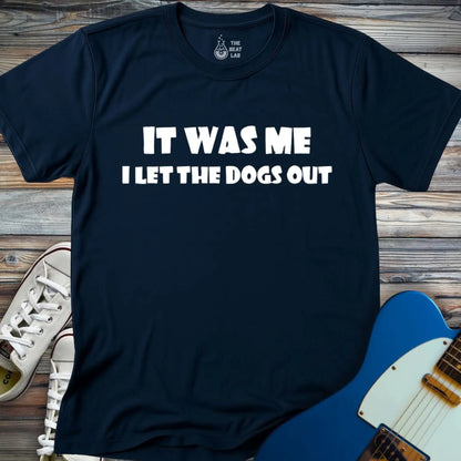 I Let the Dogs Out T-shirt - Navy / S - T-Shirt