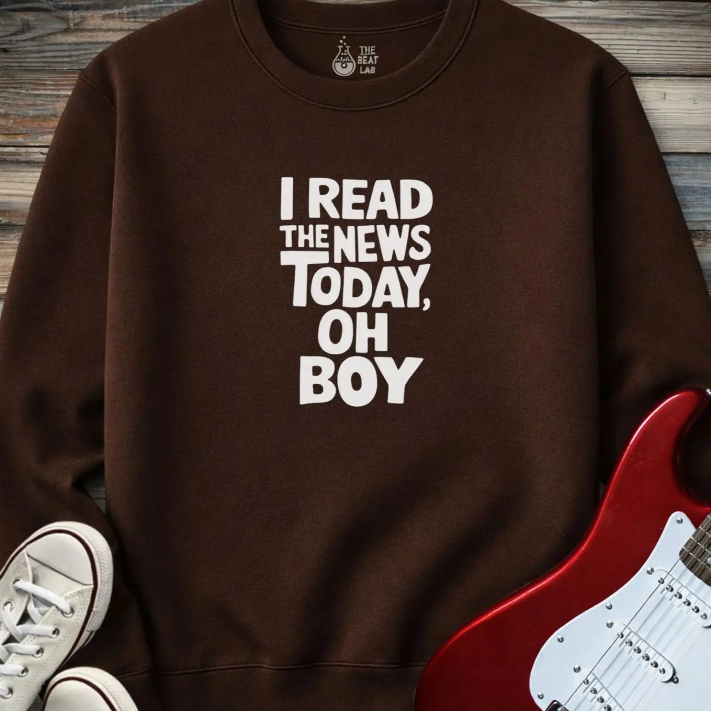I Read the News Today Sweatshirt - Dark Chocolate / S - Sweatshirt