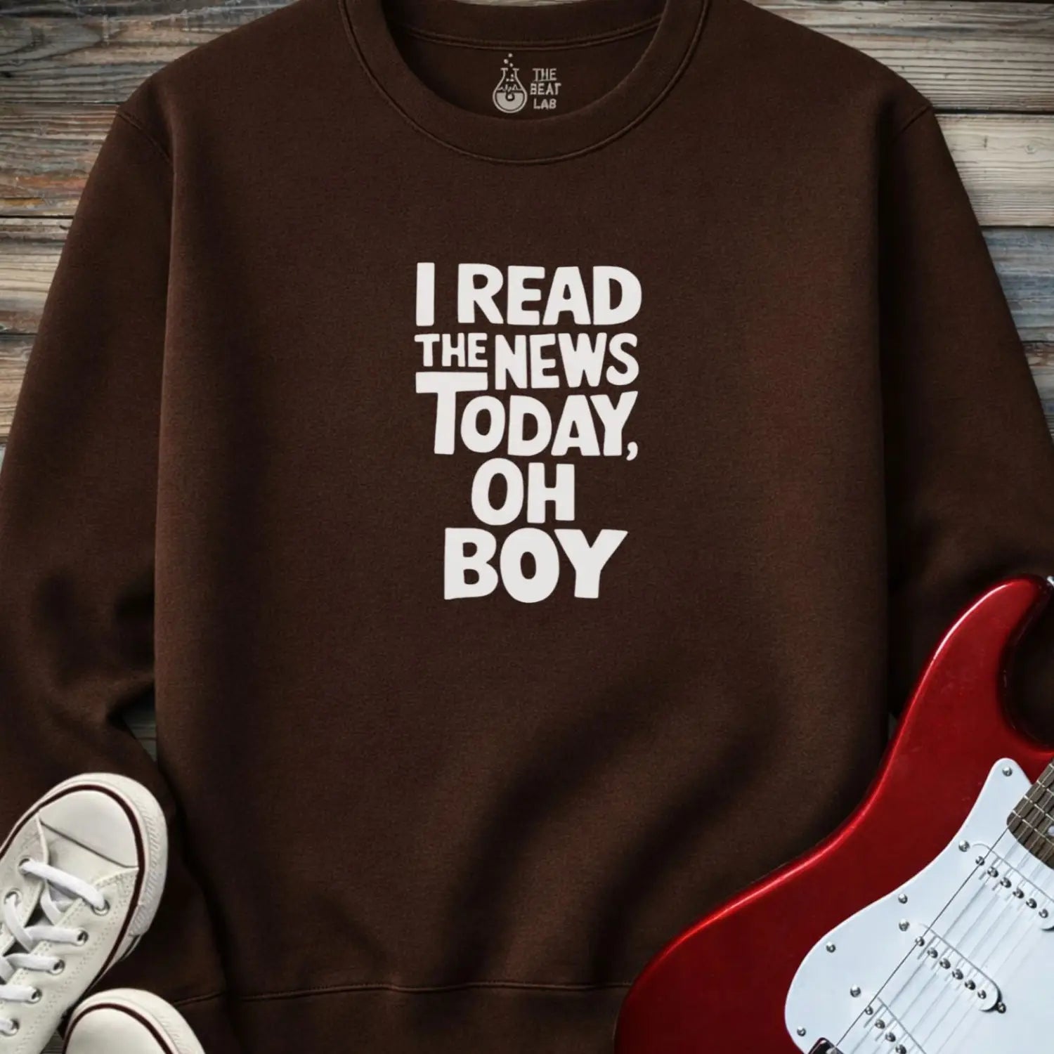 I Read the News Today Sweatshirt - Dark Chocolate / S - Sweatshirt