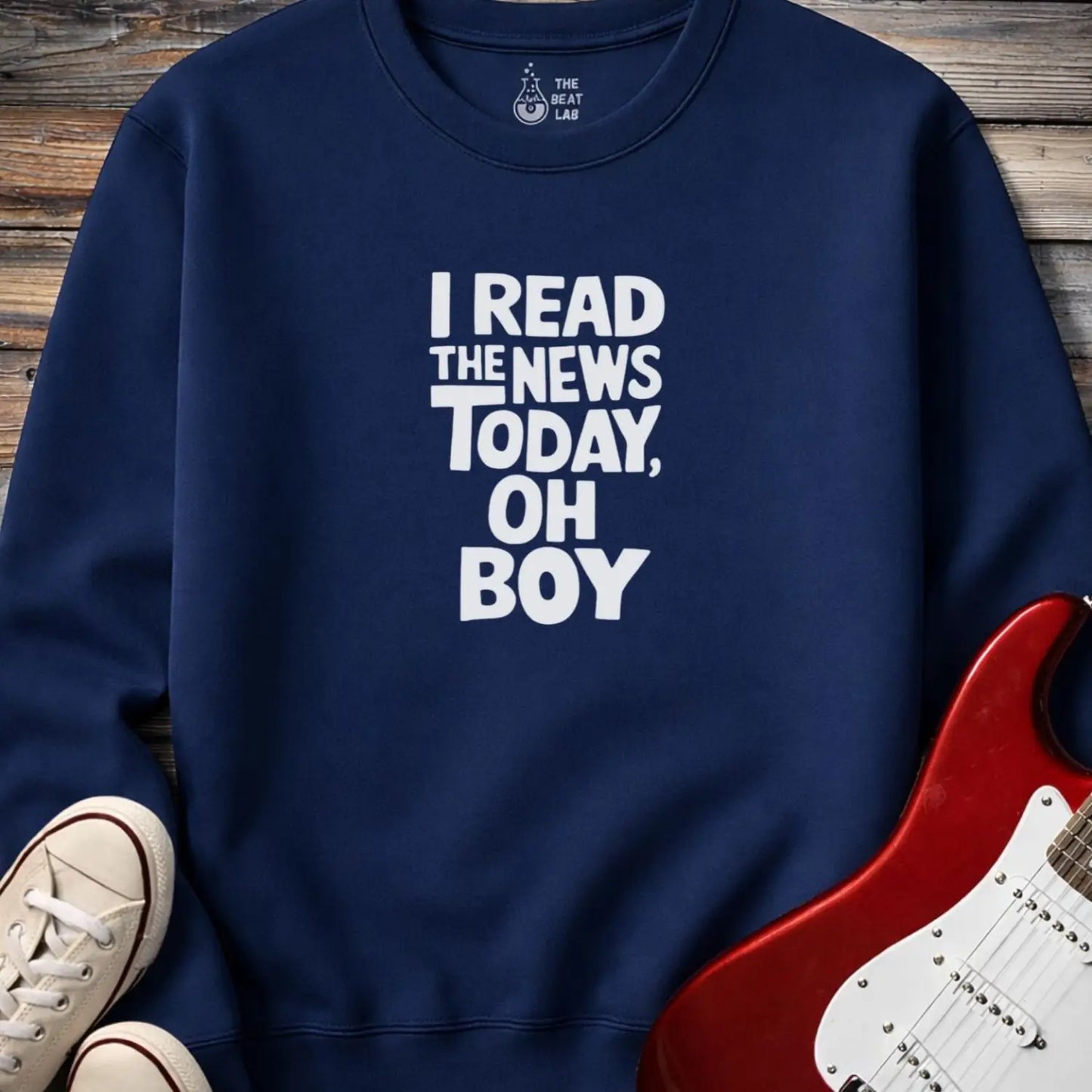 I Read the News Today Sweatshirt - Navy / S - Sweatshirt