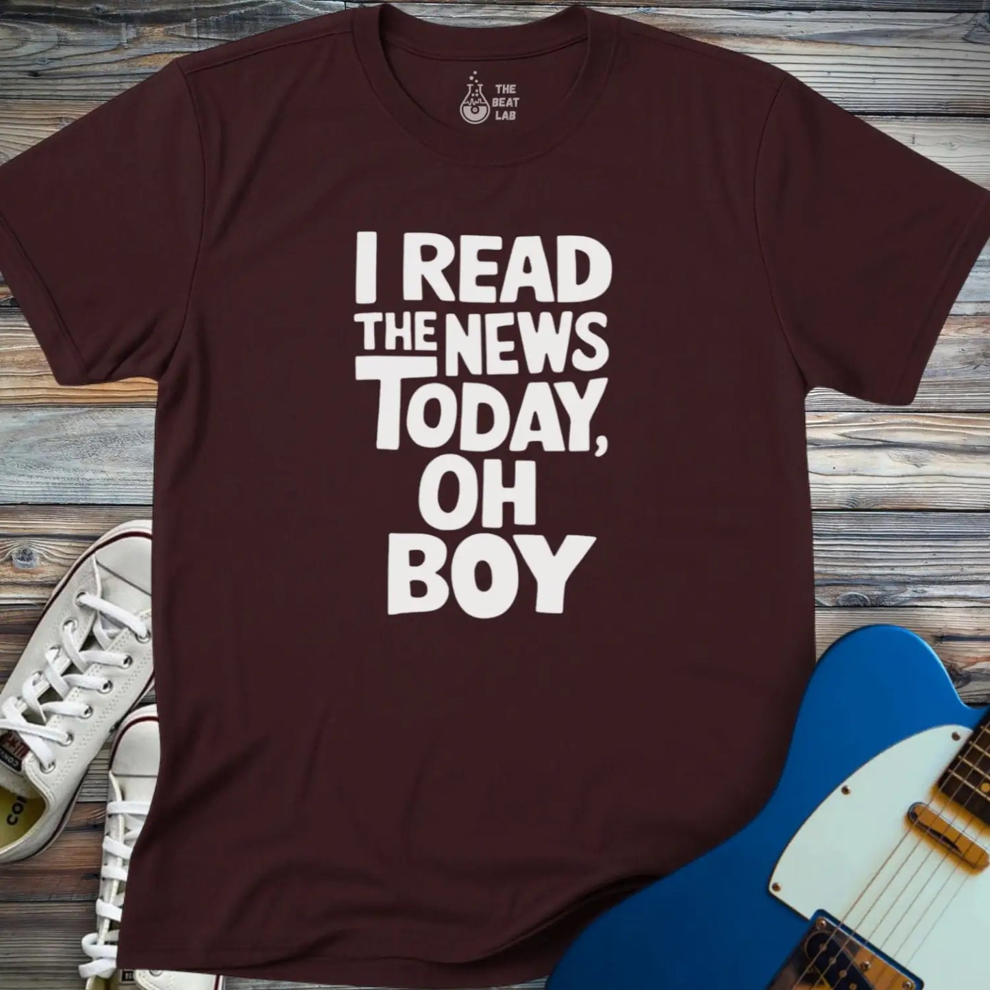I read the news today T-shirt - Dark Chocolate / S - T-Shirt