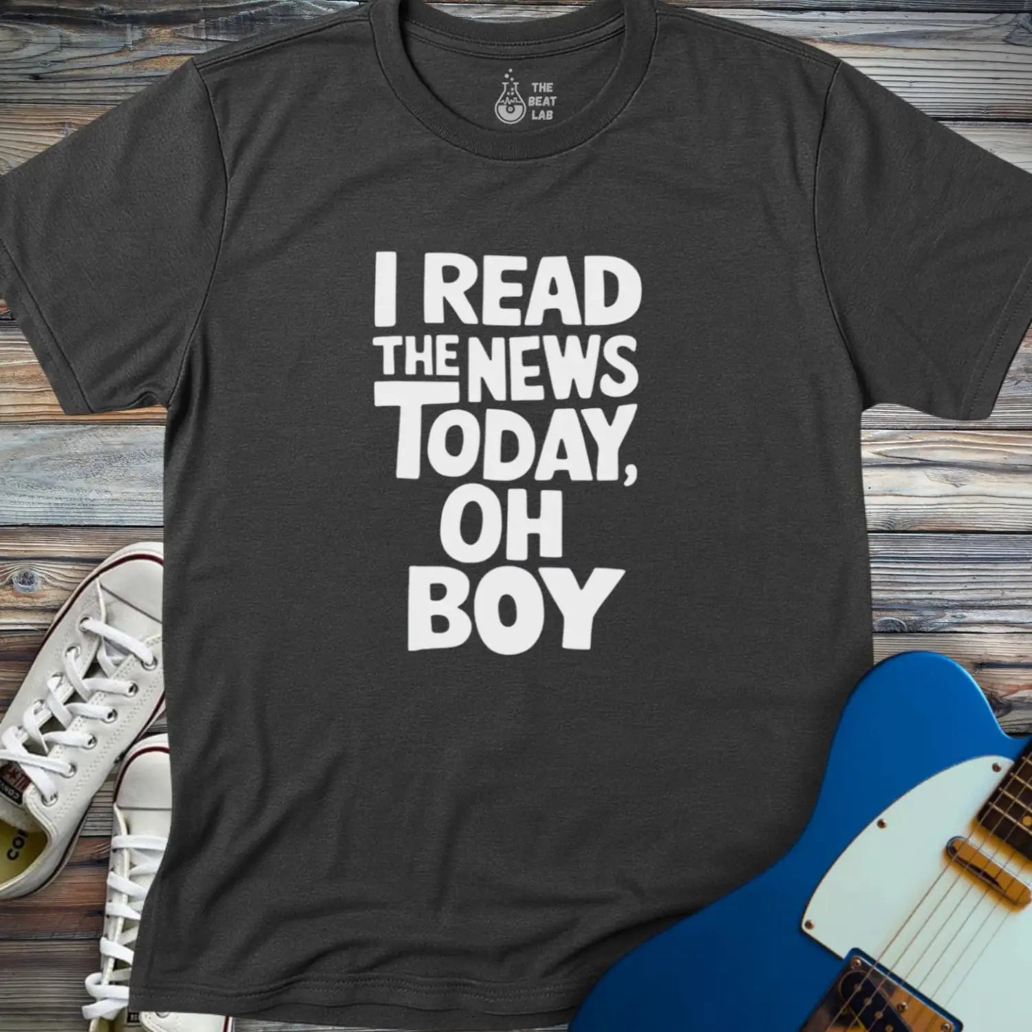 I read the news today T-shirt - Dark Heather Grey / S - T-Shirt
