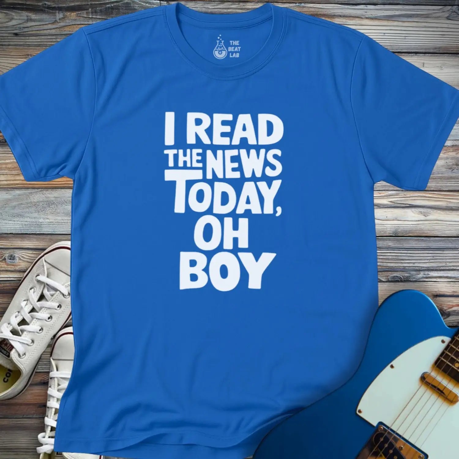 I read the news today T-shirt - Royal / S - T-Shirt