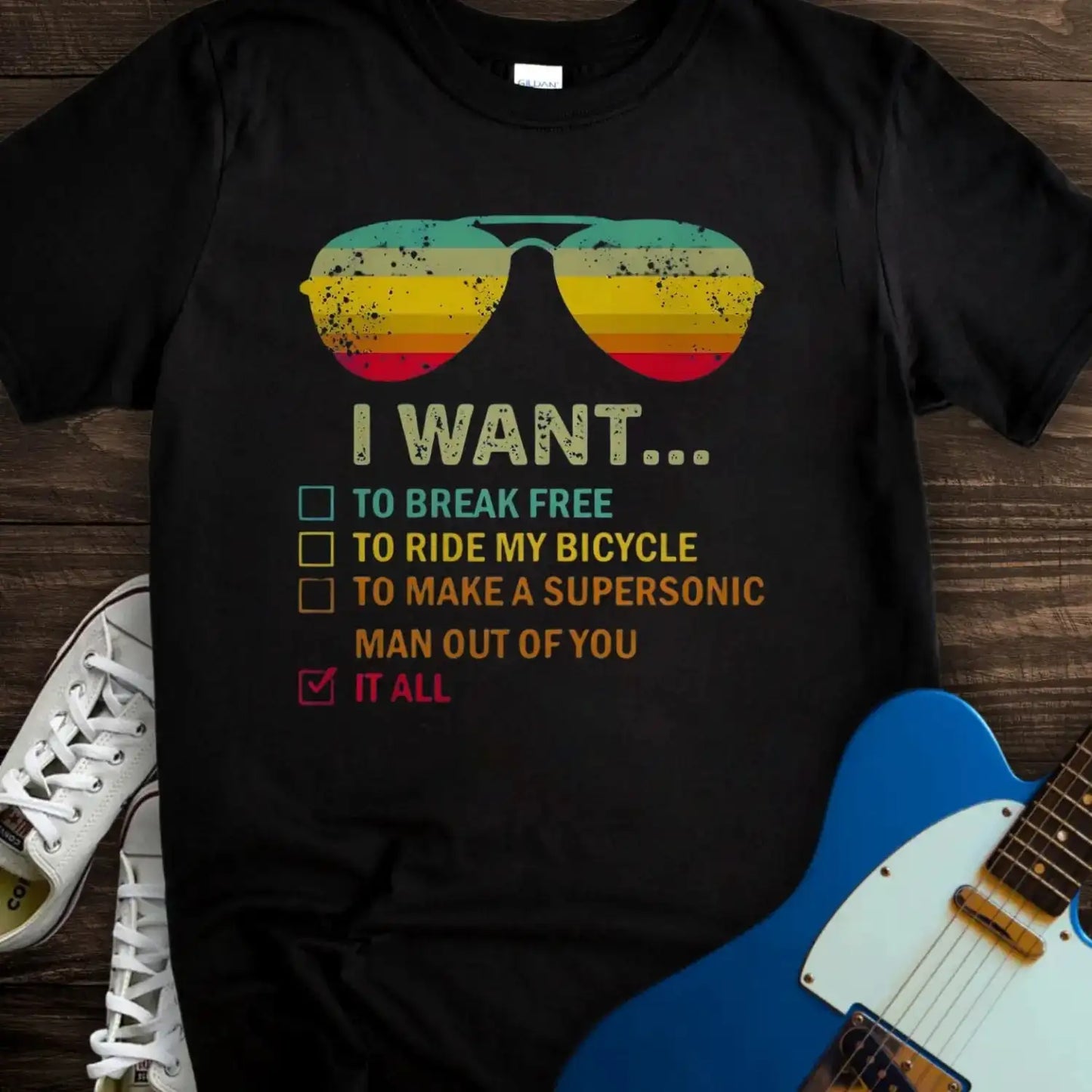 I want... T-shirt Black