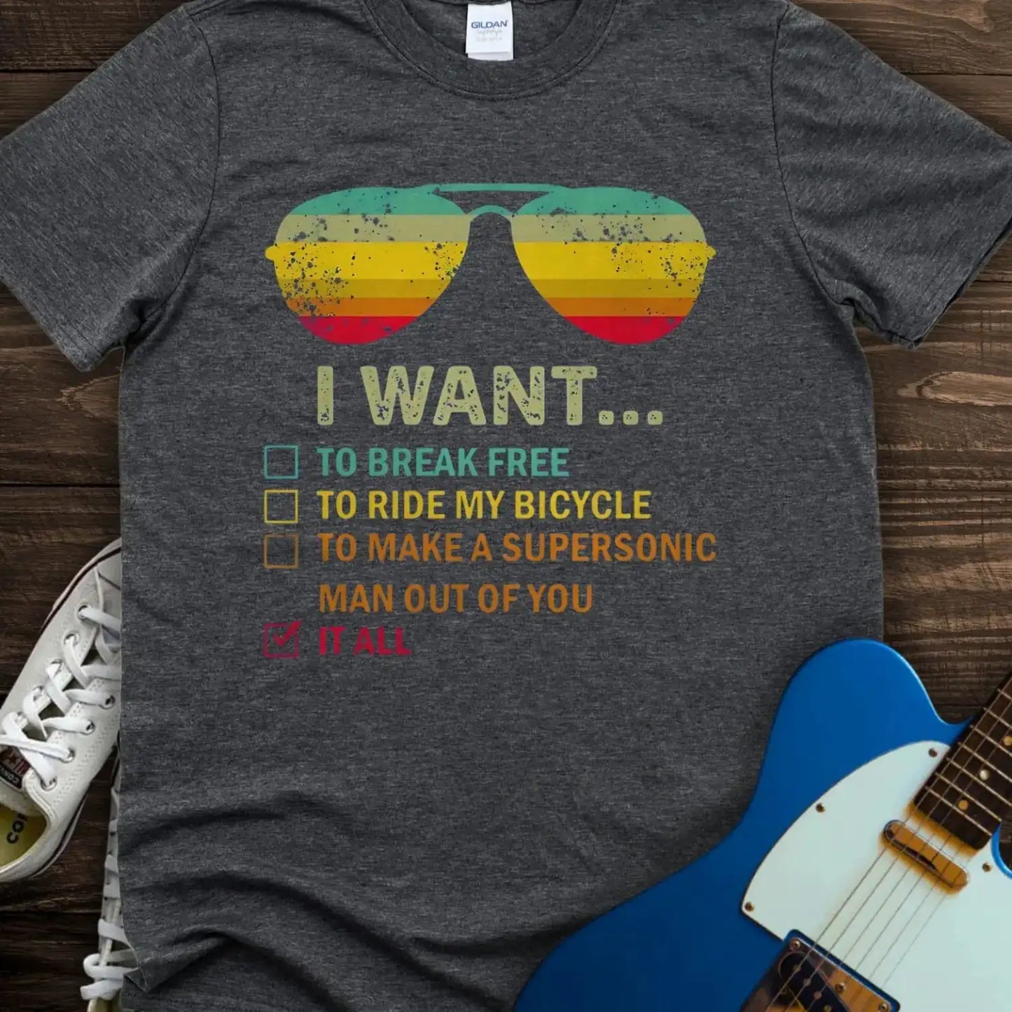 I want... T-shirt Dark Heather Grey