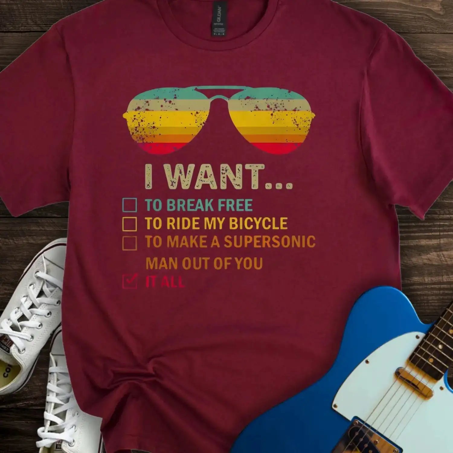 I want... T-shirt Maroon
