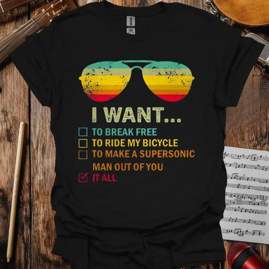 I want... T-shirt - S / Black - T-Shirt