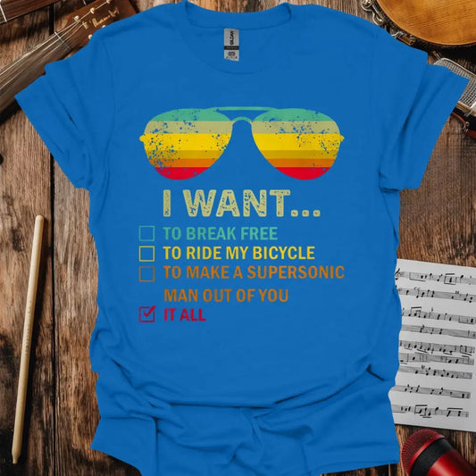 I want... T-shirt - S / Royal - T-Shirt