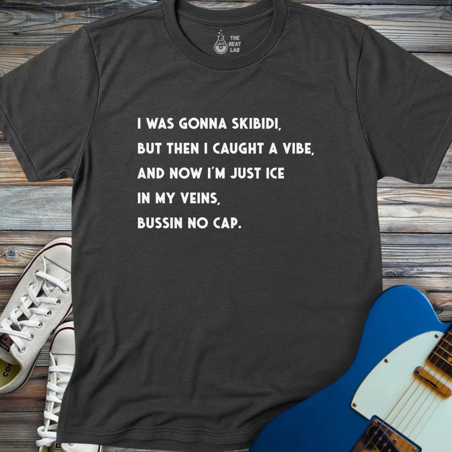 I Was Gonna Skibidi T-shirt - Dark Heather Grey / S - T-Shirt