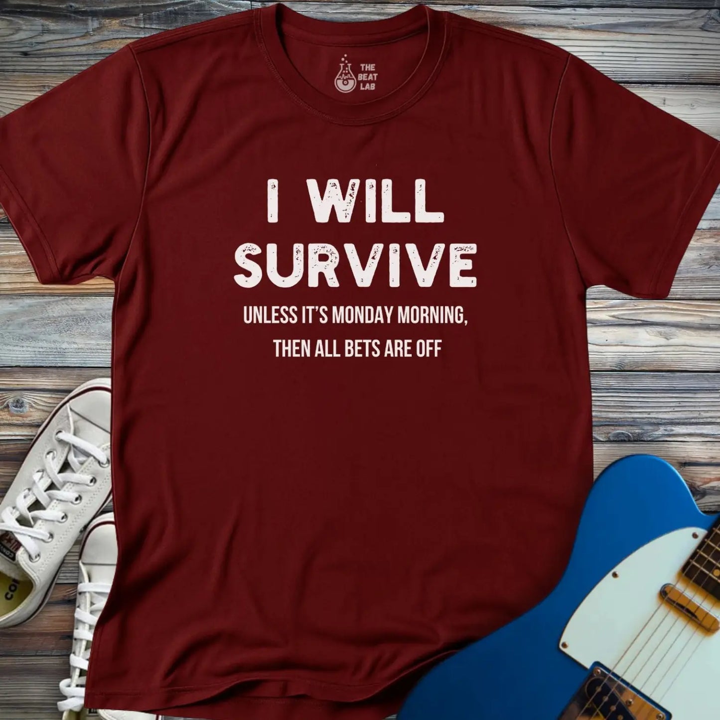 I Will Survive T-shirt - Maroon / S - T-Shirt