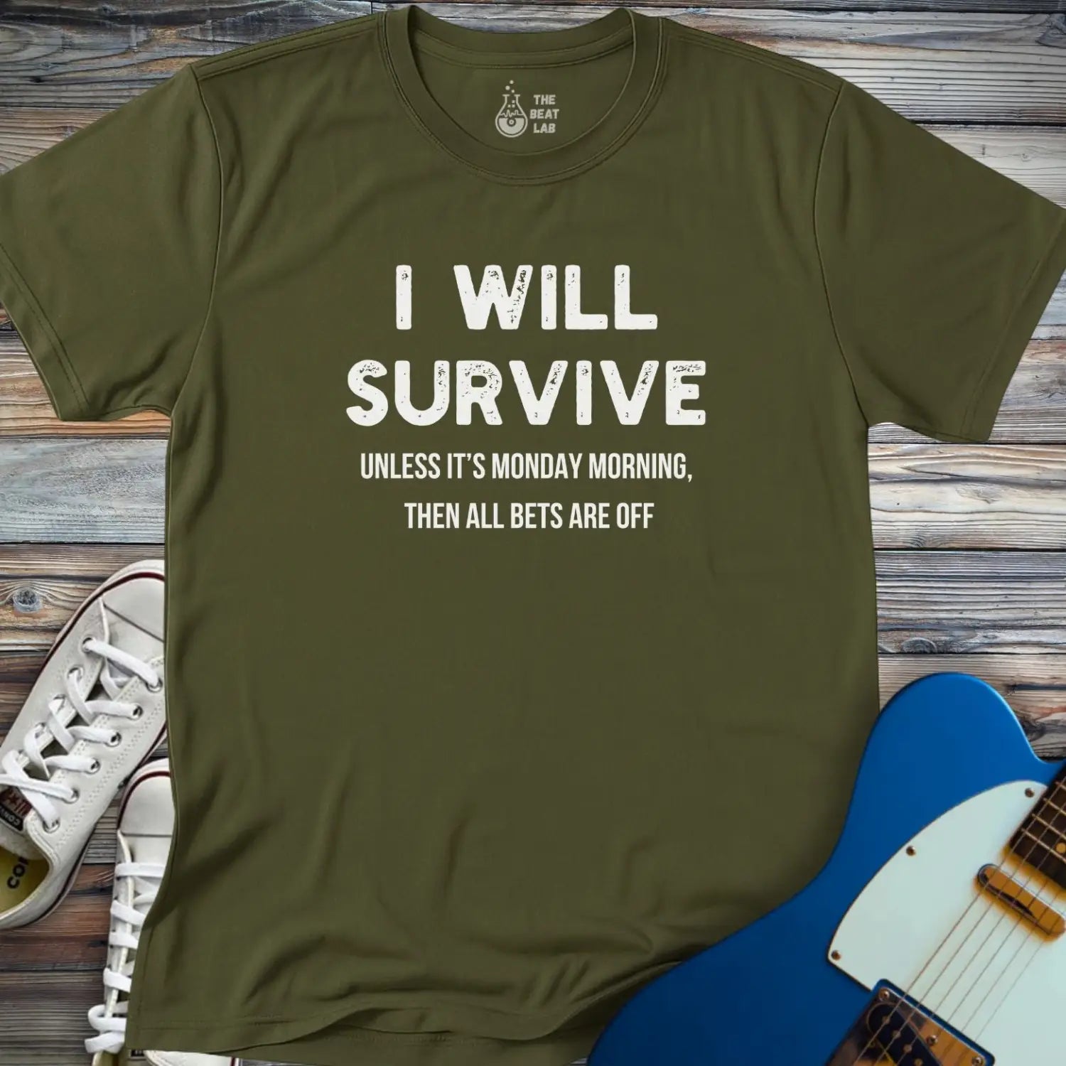 I Will Survive T-shirt - Military Green / S - T-Shirt