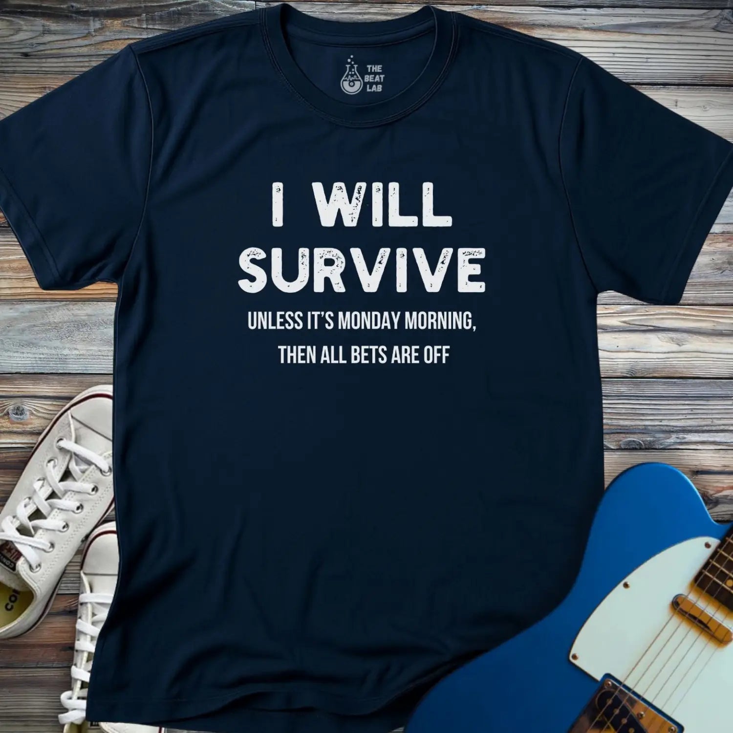 I Will Survive T-shirt - Navy / S - T-Shirt
