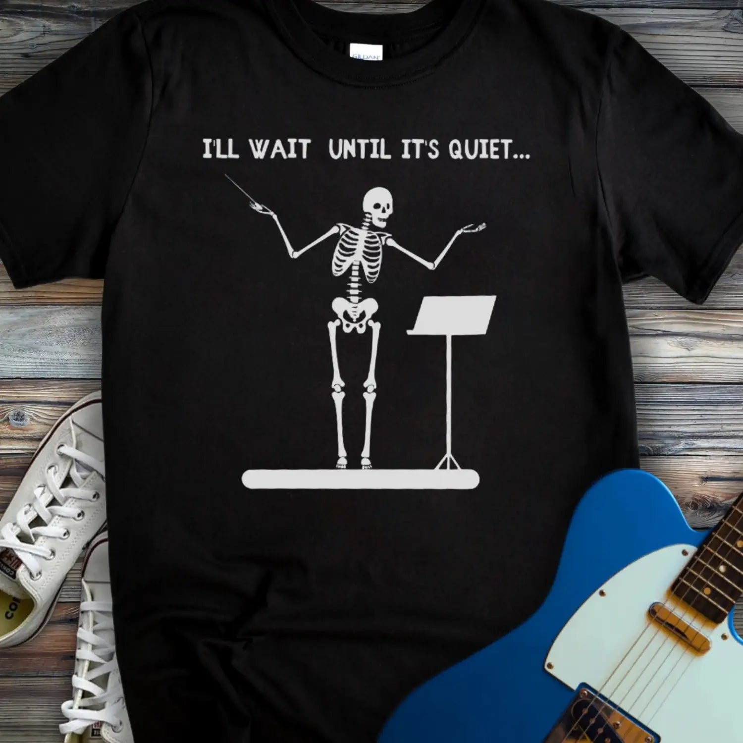 I’ll Wait Until It’s Quiet T-shirt - Black / S - T-Shirt
