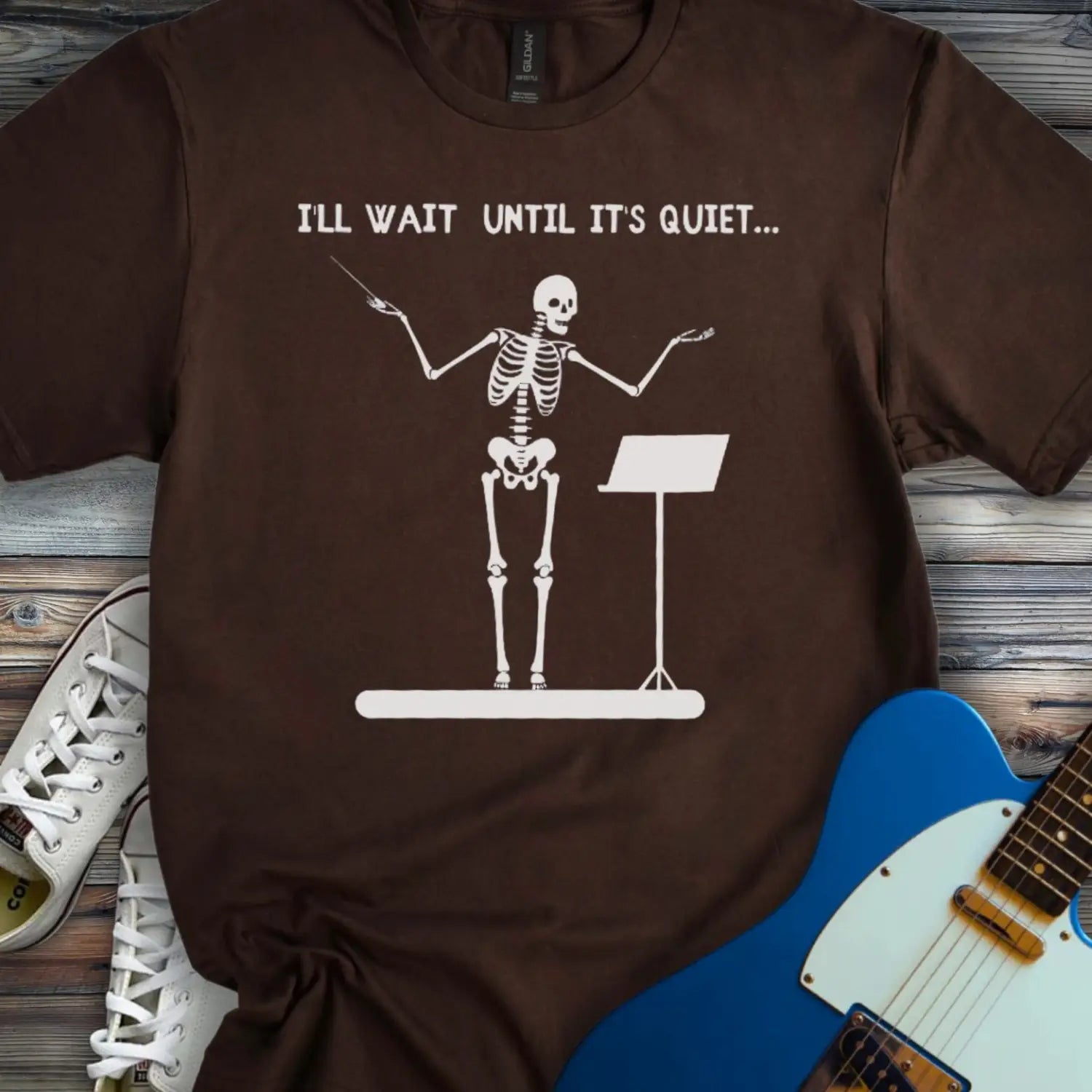 I’ll Wait Until It’s Quiet T-shirt - Dark Chocolate / S - T-Shirt