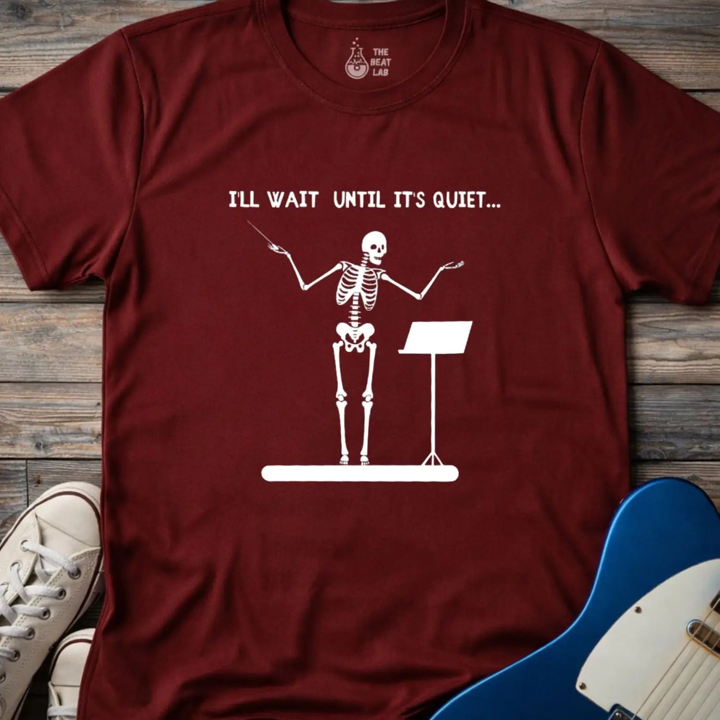 I’ll Wait Until It’s Quiet T-shirt - Maroon / S - T-Shirt