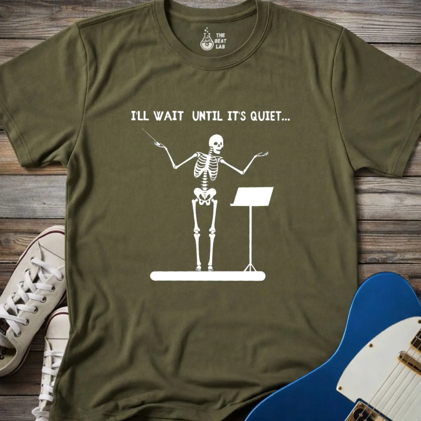 I’ll Wait Until It’s Quiet T-shirt - Military Green / S - T-Shirt