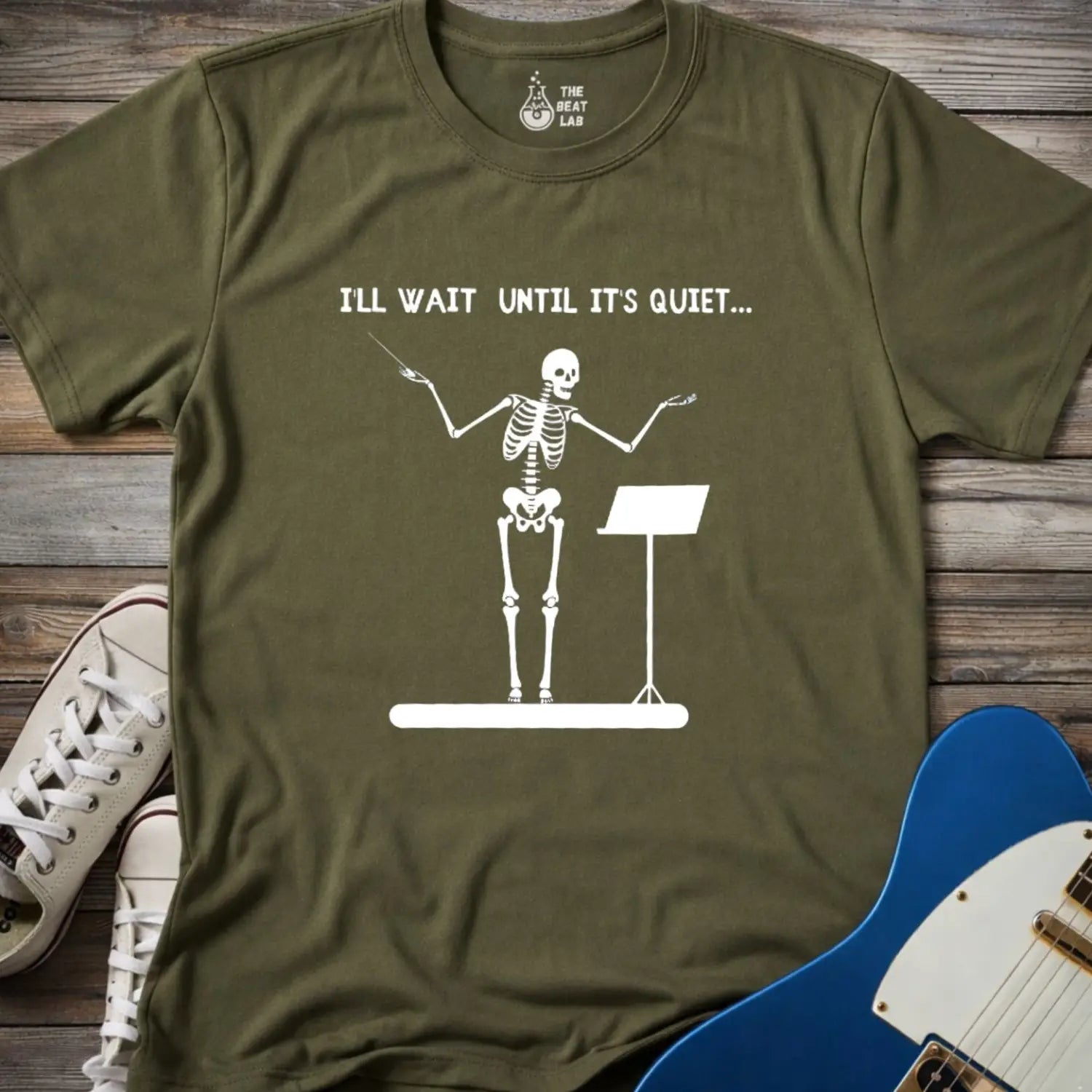 I’ll Wait Until It’s Quiet T-shirt - Military Green / S - T-Shirt