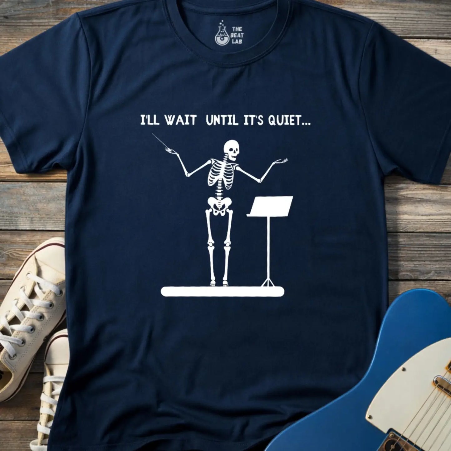 I’ll Wait Until It’s Quiet T-shirt - Navy / S - T-Shirt