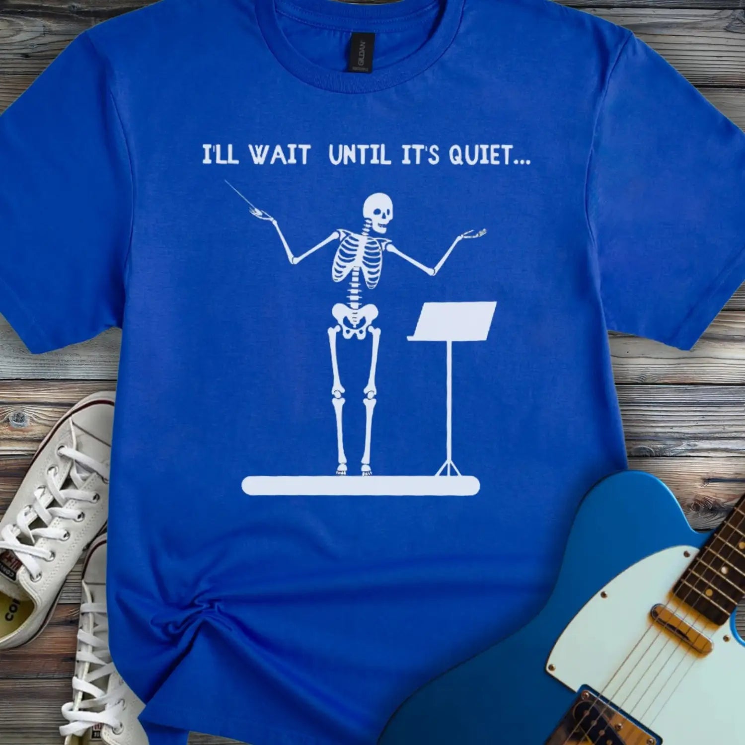 I’ll Wait Until It’s Quiet T-shirt - Royal / S - T-Shirt