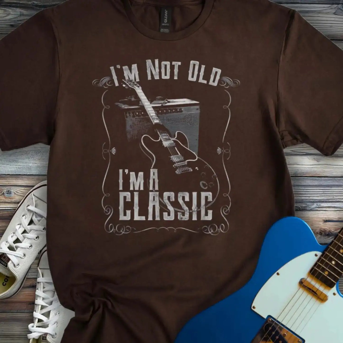 I'm not old I'm a classic T-shirt Dark Chocolate