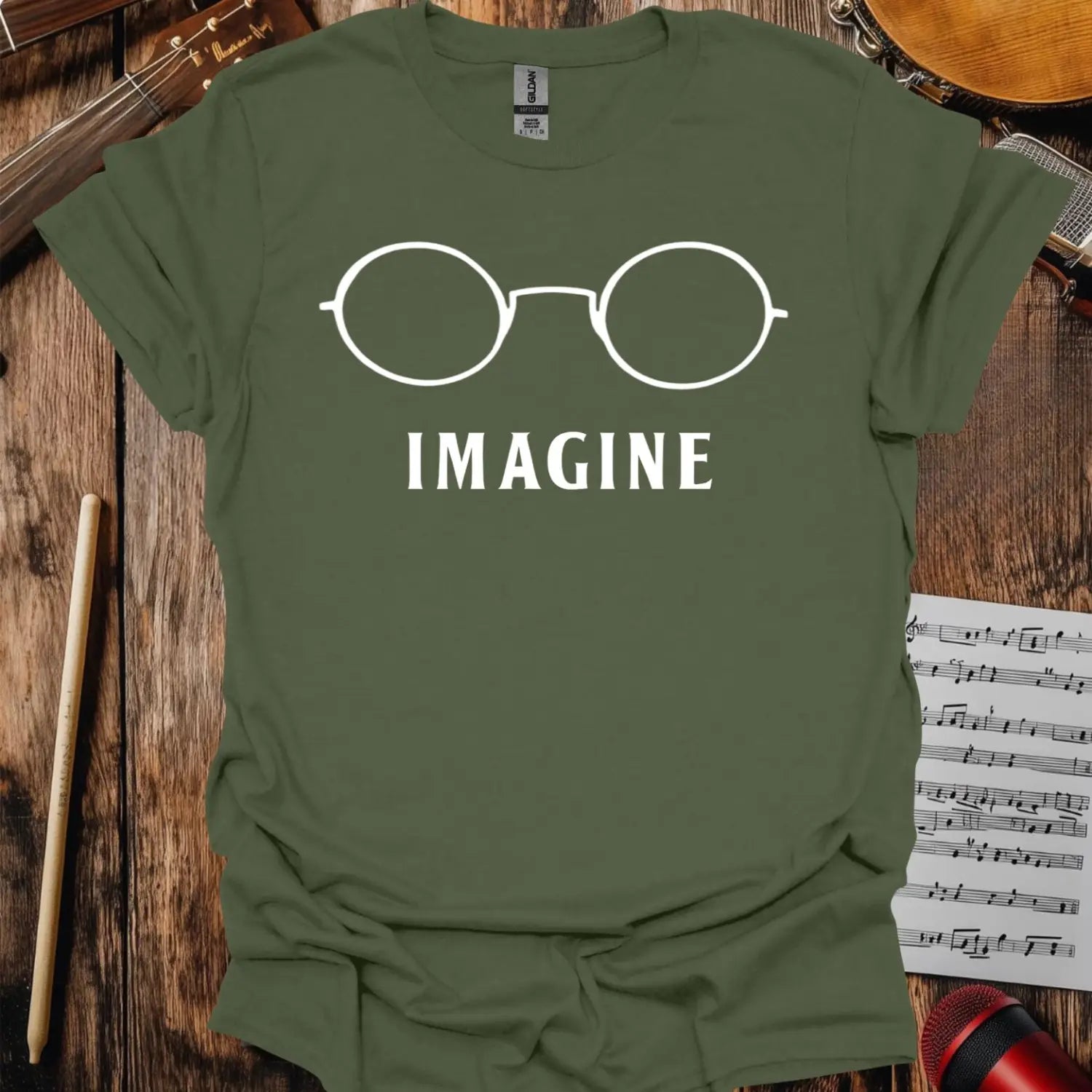 Imagine T-shirt - S / Military Green - T-Shirt