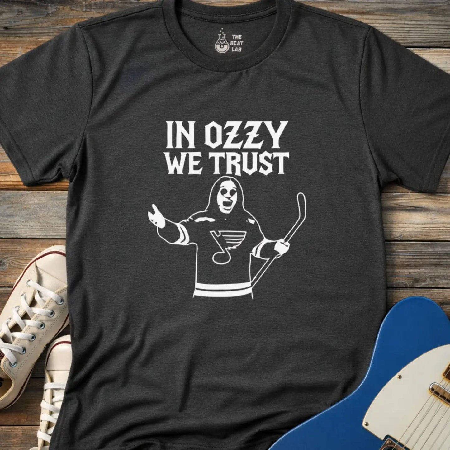 In Ozzy We Trust T-shirt - Dark Heather Grey / S - T-Shirt