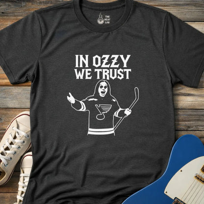In Ozzy We Trust T-shirt - Dark Heather Grey / S - T-Shirt
