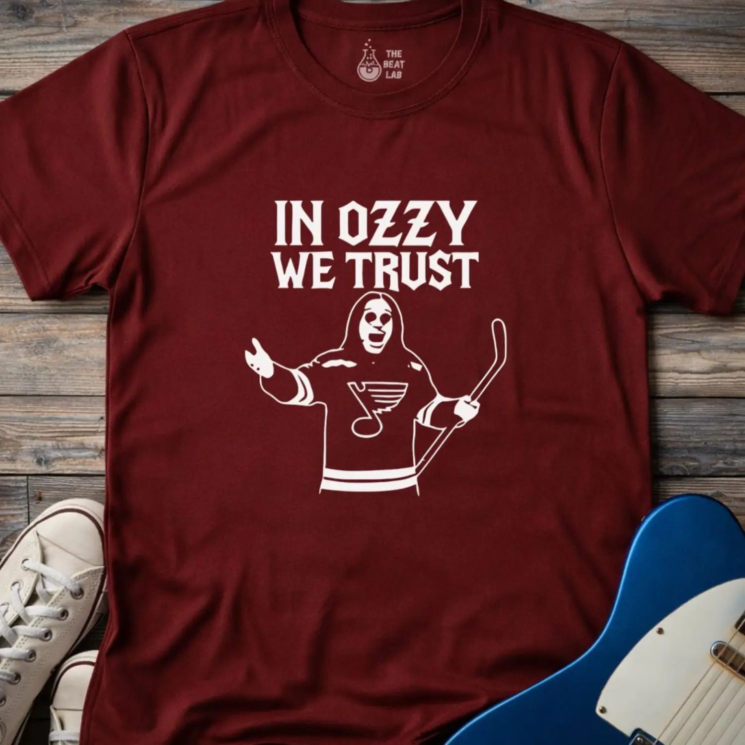 In Ozzy We Trust T-shirt - Maroon / S - T-Shirt