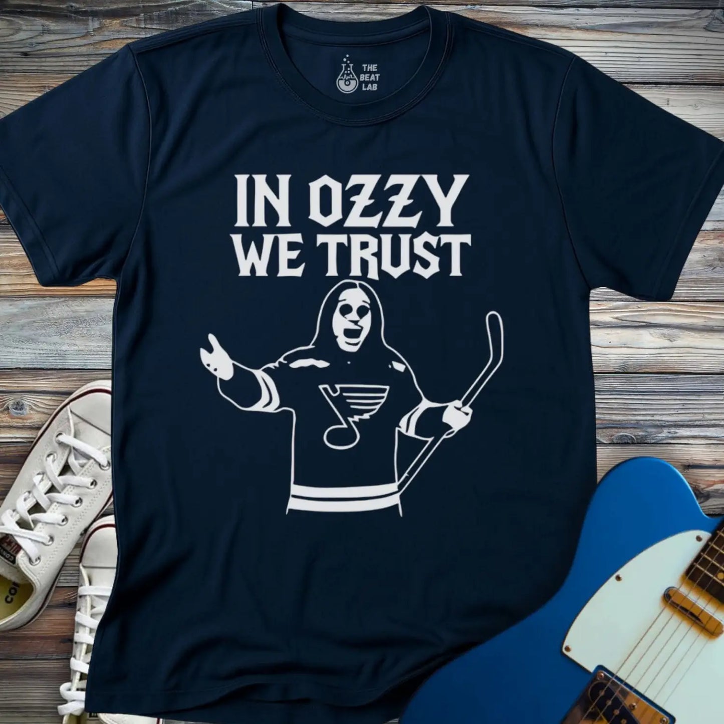In Ozzy We Trust T-shirt - Navy / S - T-Shirt