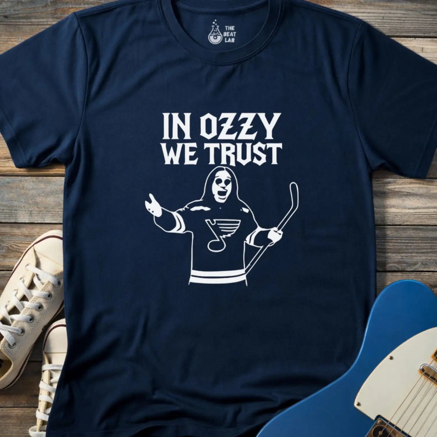 In Ozzy We Trust T-shirt - Navy / S - T-Shirt