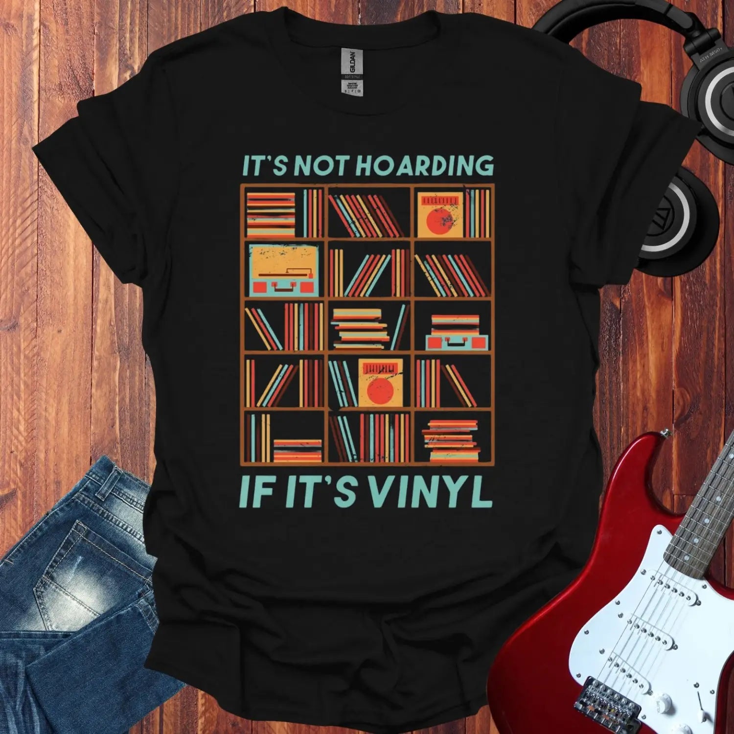 It's not hoarding if it's vinyl T-shirt Black