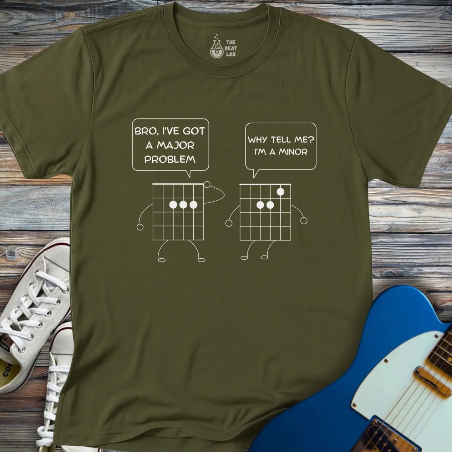 I’ve Got a Major Problem T-shirt - Military Green / S - T-Shirt