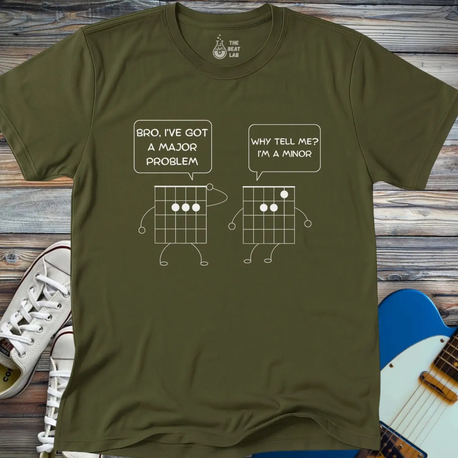 I’ve Got a Major Problem T-shirt - Military Green / S - T-Shirt
