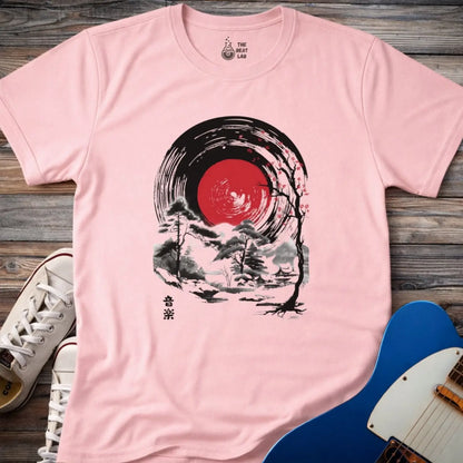 Japan Music Vinyl T-shirt - Light Pink / S - T-Shirt