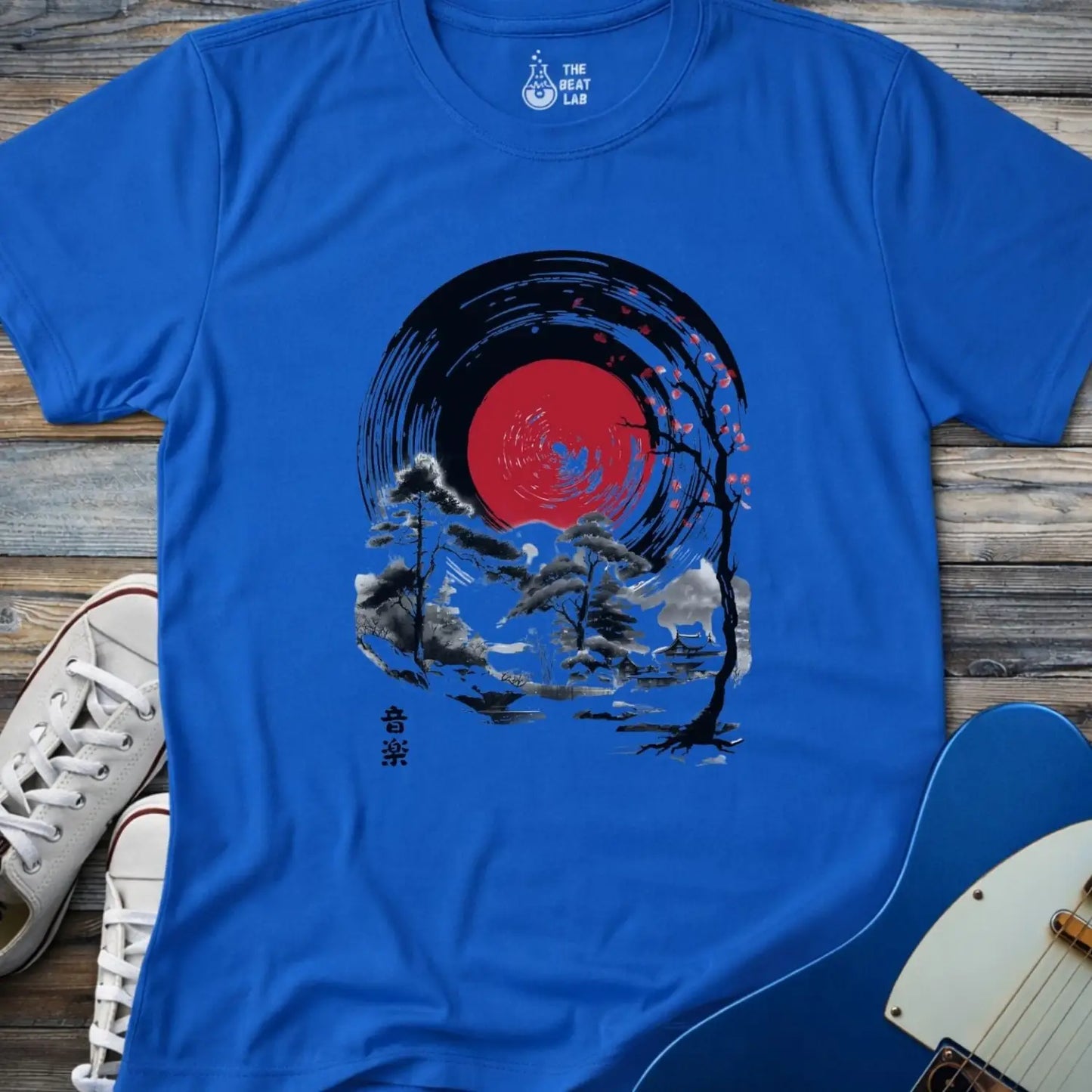 Japan Music Vinyl T-shirt - Royal / S - T-Shirt