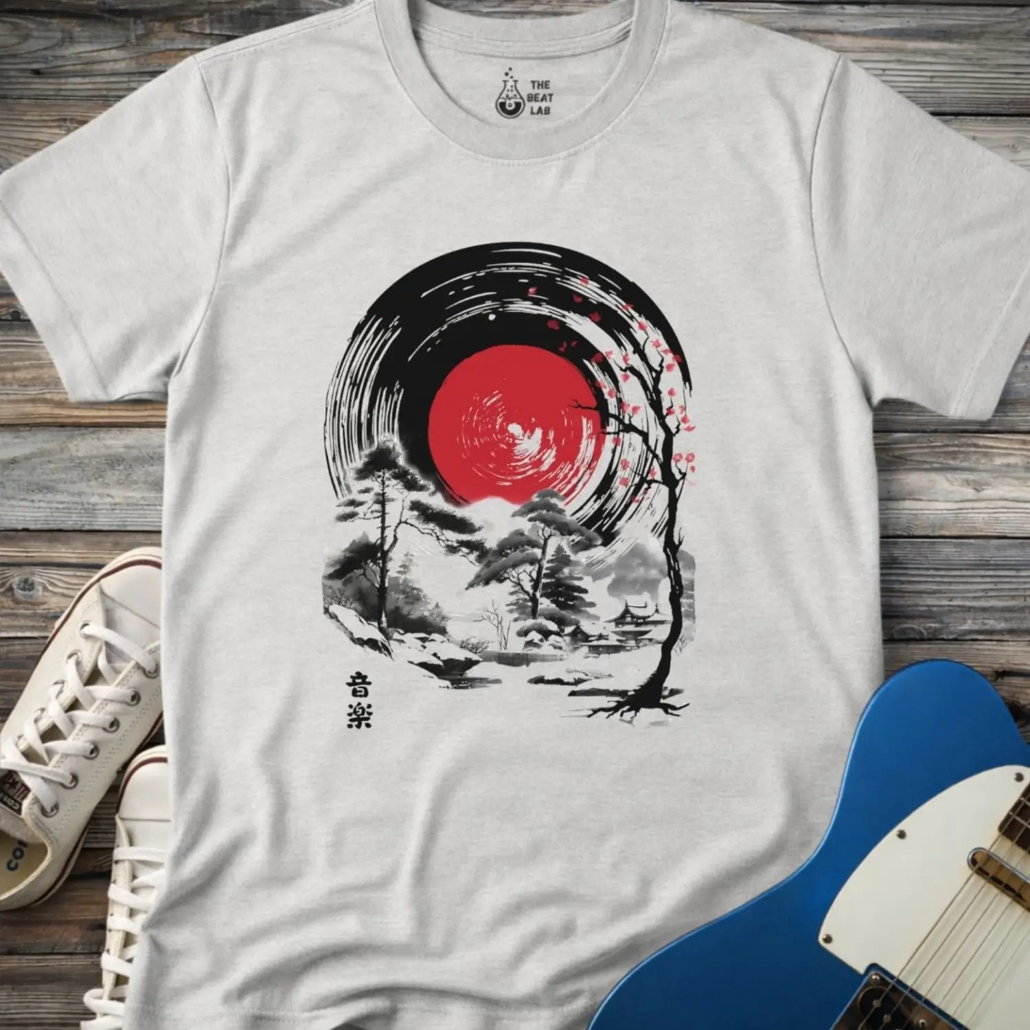 Japan Music Vinyl T-shirt - Sport Grey / S - T-Shirt