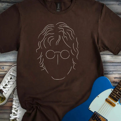 John Lennon T-shirt Dark Chocolate
