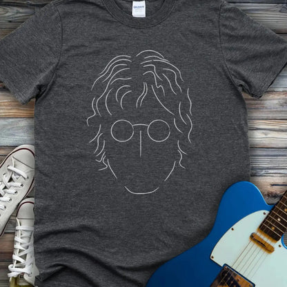 John Lennon T-shirt Dark Heather Grey