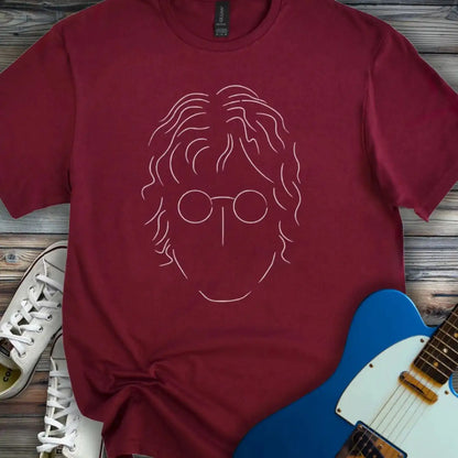 John Lennon T-shirt Maroon